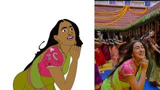 Chaka chak video song drawing memeAtrangi reSara ali khanDhanush