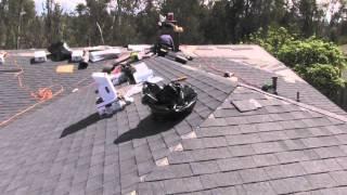 Laying Shingle Roofing in San Diego by TR Construction