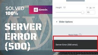 Elementor server error 500  Elementor update error 500   SOLVED 100% 