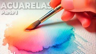 Cómo pintar con Acuarelas  Tutorial BÁSICO para principiantes  Parte 1