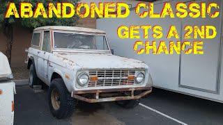 ABANDONED Bronco Saved After 10 YEARS in a Storage Lot Will it Run and Drive?? - Part 1