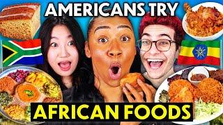 Americans Try African Food For The First Time Jollof Rice Peri Peri Chicken Injera