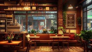 Calm Jazz Music in Coffee Shop - Rainy Ambience for Relaxing Studying and Working