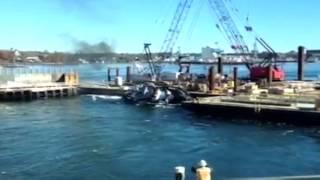 Raw video Tug boat capsizes in Piscataqua River