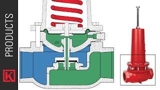 How the Kimray Spring-Loaded Adjustable Back Pressure Regulator Valve Operates No Instrument Gas