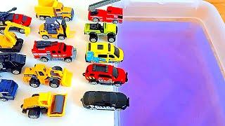 Diecast Cars Sliding Into The Water  car into water   cars falling into water  car sin water