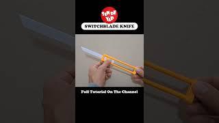 DIY - How to Make a Paper Switchblade Knife - Origami #shorts #knife #papercraft