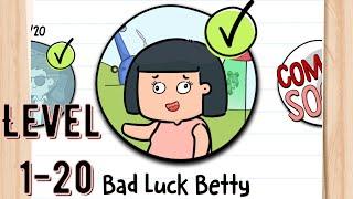 Brain Test 2 - Bad Luck Betty Level 1-20 Tricky Stories Android iOS