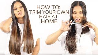 HOW TO TRIM YOUR OWN HAIR AT HOME  BEAUTY BY DN