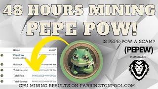 48 HOURS PEPE-POW MINING RESULTS - Most profitable coin to mine right now