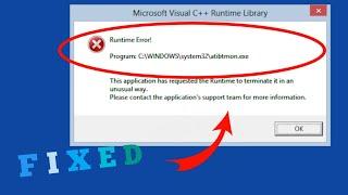 How To Fix Runtime Error For Windows 781011 - Microsoft Visual c++ Runtime Error Fix Windows 10