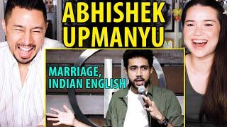 ABHISHEK UPMANYU  Marriage & Indian English  Stand Up Comedy Reaction by Jaby Koay & Achara Kirk