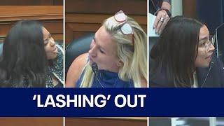 Jasmine Crockett Marjorie Taylor Greene trade barbs about fake eyelashes and butch body