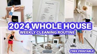 2024 WEEKLY CLEANING ROUTINE  CLEAN WITH ME  WHOLE HOUSE CLEANING MOTIVATION  JAMIES JOURNEY