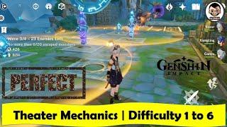 Theater Mechanics  Difficulty 1 to 6  Perfect Score  Genshin Impact  NJMH Gaming