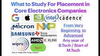 What to study for placement in core electronics companies  How to start electronics learning part-1