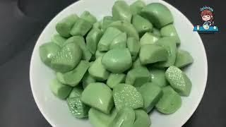 ហ៊ុនឆាស្ពៃជូរ   ញាំមីតុងយាំ   វិធិត្រាំខ្ទឹមអោយឡើងពណ៍ខៀវ   Green union pickle recipe
