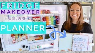 REFRIGERATOR ORGANIZATION 2020  HAPPY PLANNER  CLEAN WITH ME  FRIDGE ORGANIZATION