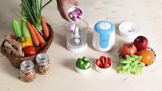 Rio Electric Chopper For Kitchen  250 Watts Double Speed  Mini Food Processor Vegetables Chopper