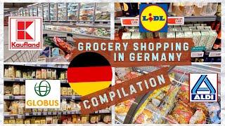  COMPILATION Grocery Shopping in Germany at Lidl  Aldi  Kaufland and Globus with Prices