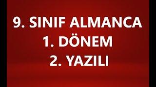 9. sınıf Almanca 1. dönem 2. yazılı soru çözümü