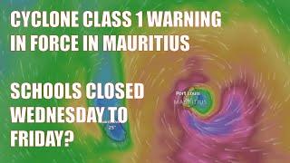 Cyclone Class 1 Warning in Mauritius - Cyclone Eleanor to hit Mauritius on Thursday - Schools Closed