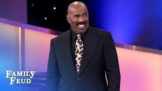 Steve Harvey flips out at answer #7