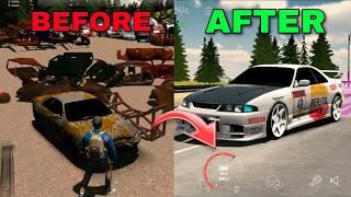 FunnyRebuilding Nissan GTR R33 From Junkyard  Car Parking Multiplayer  Best Car Game