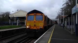 Trainspotting UK GB Railfreight goods train at Barnes