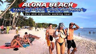  HD #BOHOL  ALONA BEACH  A Day and Night Walking Tour of Panglao Bohols Paradise