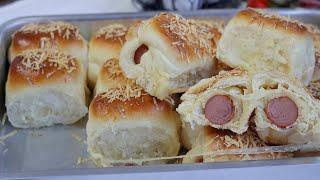 PÃO ENROLADINHO DE SALSICHA ASSIM VOCÊ NUNCA FEZ  RECEITA DE DOGUINHO ASSADO COM MASSA FOFINHA