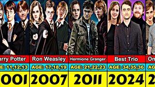 Harry Potter Hermione and Ron Weasley Transformation From 2001 to 2024