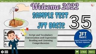 Latihan Soal JFT Basic A2. 35 Script Vocabulary Conversation Expression Listening and Reading