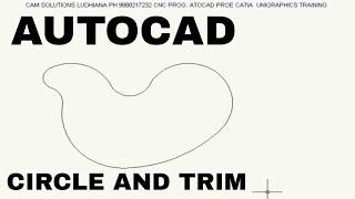 AUTOCAD 2018 CIRCLE AND TRIM COMMAND EXERCISE USING  TAN TAN RADIUS TTR  LINE TRIM