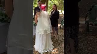 A strange woman kissed the groom