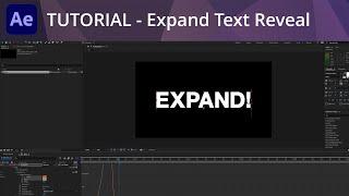 After Effects Tutorial - Expand Text Reveal