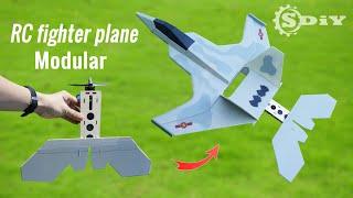 Making RC fighters plane modular - Radio control plane modular project│S-DiY