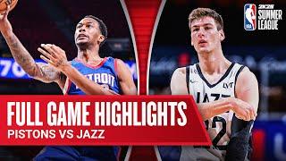 PISTONS vs JAZZ  NBA SUMMER LEAGUE  FULL GAME HIGHLIGHTS