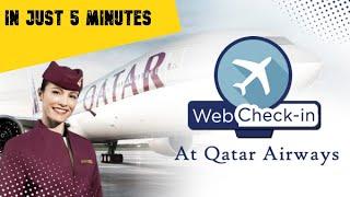 Qatar Airways Online Check In  Web check in Step by Step Guide  Online Boarding PASS