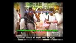 Sri Lankan Muslim family go to the Buddhist templeGangaramaya in Colombo-Asad salis Family