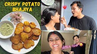 Crispy Aloo  Bhajiya Recipe  Spicy Potato Snacks  Sumi&Suvi️