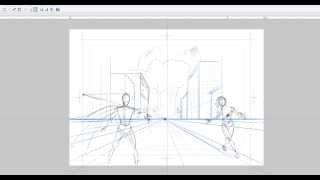 Drawing Comic Book Panels with Single Point Perspective