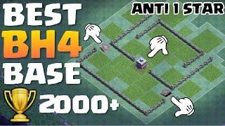 BEST BH4 TROPHY BASE - ANTI 1 STAR ️ Builder Hall 4 Anti Giant Base with Replays - Clash of Clans