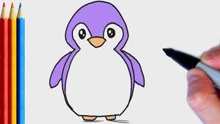 fast-version How to Draw Super Easy Penguin  Step by Step Tutorial For Kids