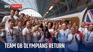 Paris Olympics Cheers for Team GB as they return to UK