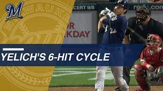 Christian Yelich goes 6-for-6 hits for cycle
