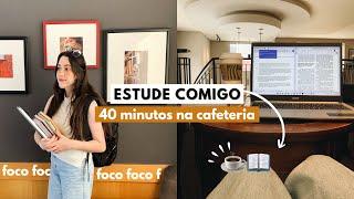 Estude comigo NA CAFETERIA em tempo real  Giovanna Caires ️