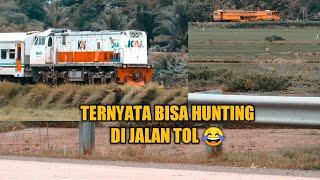 Asiiknyaa Hunting Kereta api Lewat nya Jalan Tol Baru Di stasiun Jambu Baru & Catang