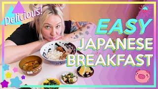 3 Japanese Breakfast Recipes - Spinach Sesame Miso Dashi + Miso Soup Rolled Egg