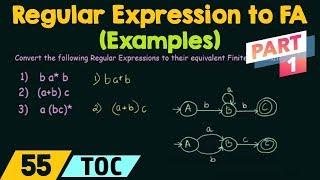 Conversion of Regular Expression to Finite Automata - Examples Part 1